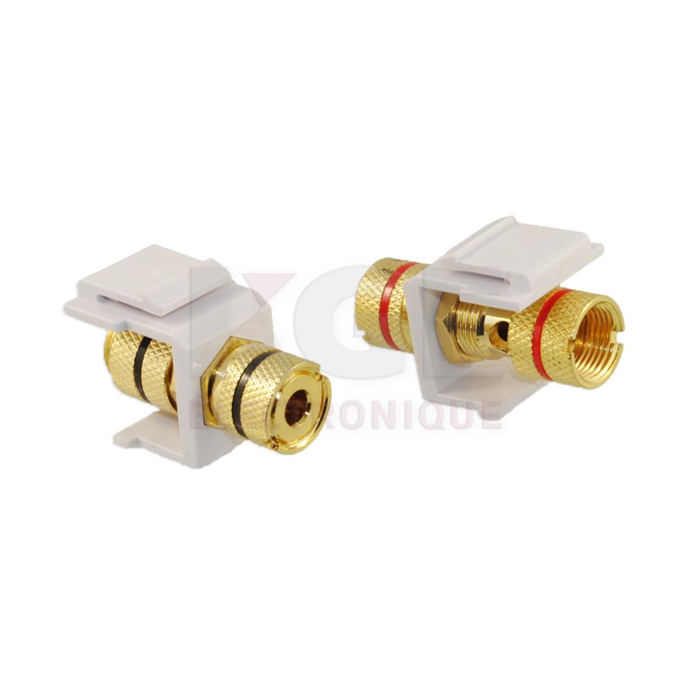 Gold plater banana keystone connectors for drywall 2 pack