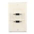 Dual VGA female to female wall plate - white
