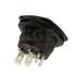 Lighted Square Bezel SPST DC Amber Round Rocker Switch ON/OFF