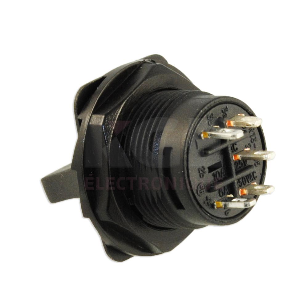 Green LED Lamp SPDT Round Paddle Lever Toggle Switch On/On