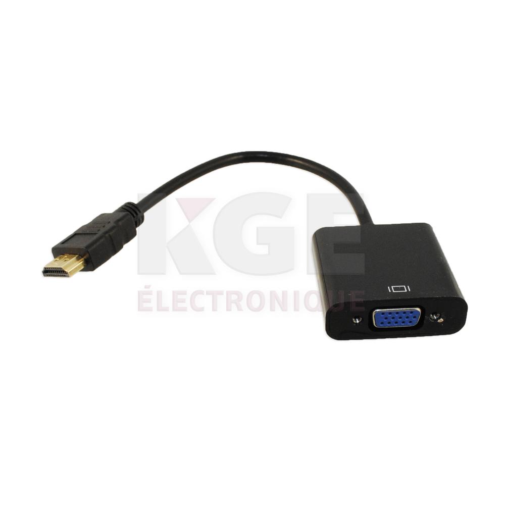 Convertisseur HDMI mâle à VGA femelle