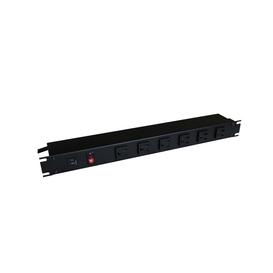 Barre d'alimentation 15A 8 prises sur le devant avec cordon de 6 pieds - Noir 1582H8A1BK