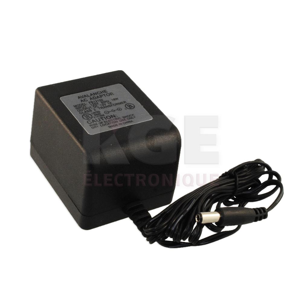 Adaptateur AC/DC 12 VCC 1A positif au centre