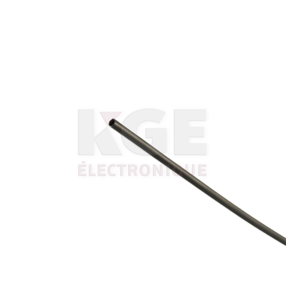 Tube thermo-rétractable noir à double paroi avec colle 1/8" 4 pieds (3.2mm-1.22m)