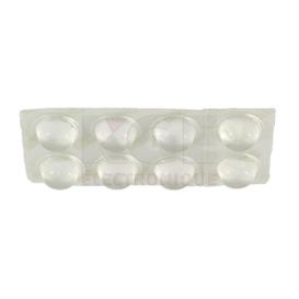 Pattes de caoutchouc transparentes 11.18mm x 5.08mm paquet de 8