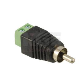 Adaptateur RCA mâle à bornier à viser 2 broches