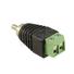 RCA male to pitch screw terminal block 2 pins adapter