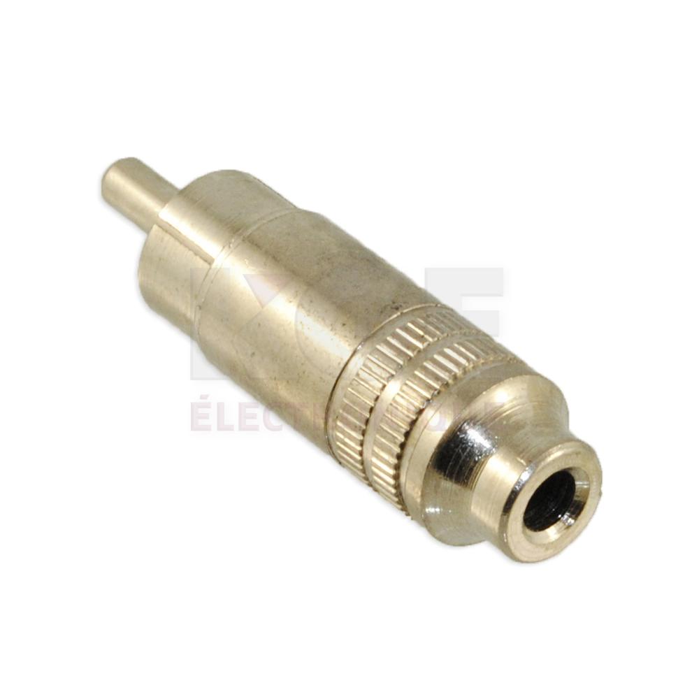 RCA Phono Plug to Miniature 1/8”