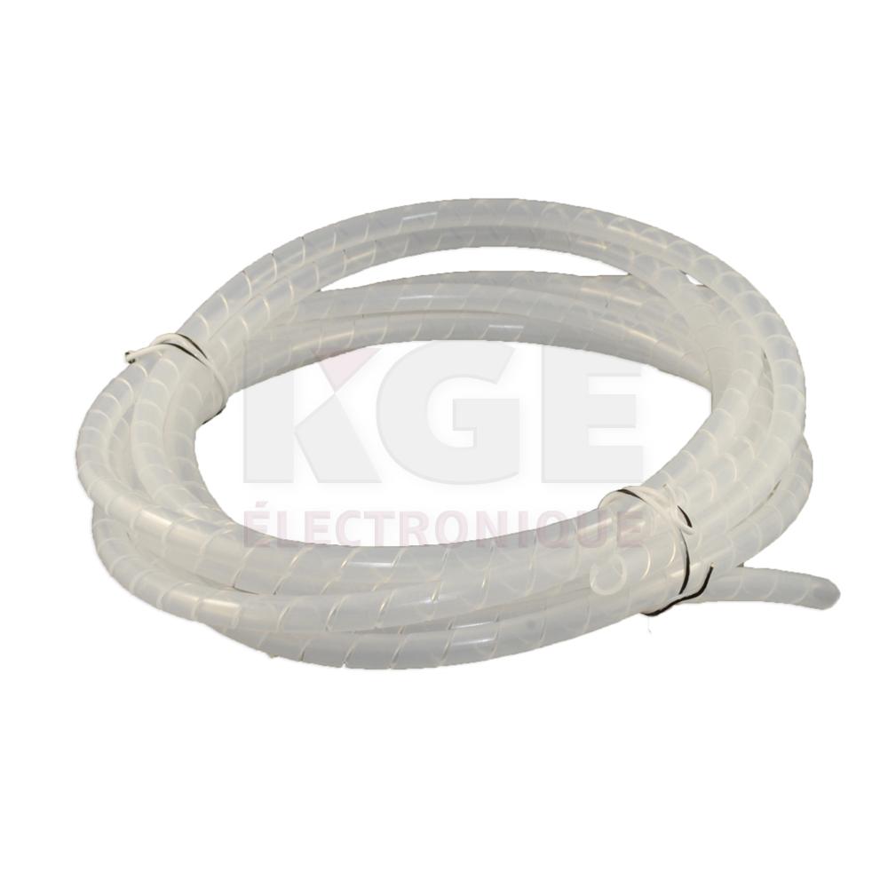Banderolage hélicoïdal transparent de 1/4" 10 pieds
