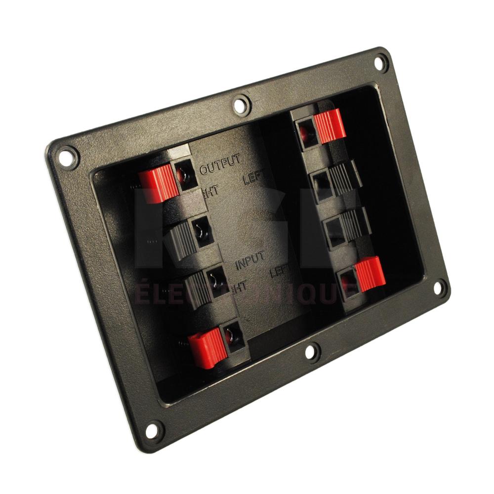 Standard push terminals for speaker 8 contacts