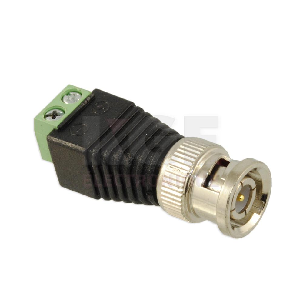 Adaptateur BNC mâle à bornier à viser 2 broches