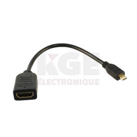 Premium HDMI femelle câble micro HDMI mâle 8 pouces