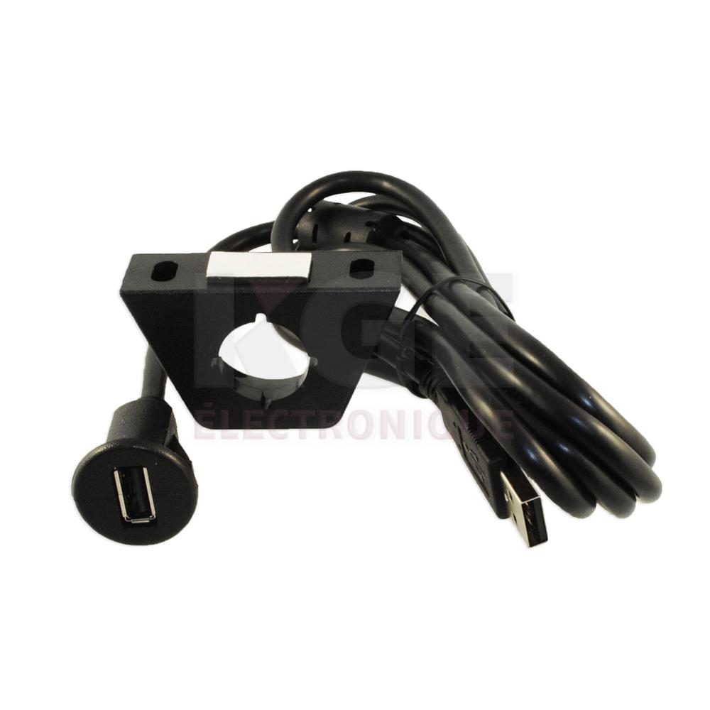 Câble d'extension USB 6 pieds avec support de montage