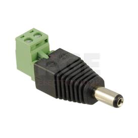 Adaptateur DC 2.1mm x 5.5mm mâle à bornier à viser 2 broches angle droit 90°