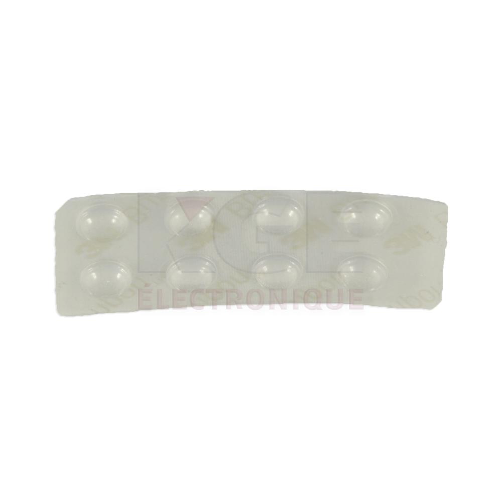 Patte en caoutchouc 6.35mm X 1.90mm paquet de 8