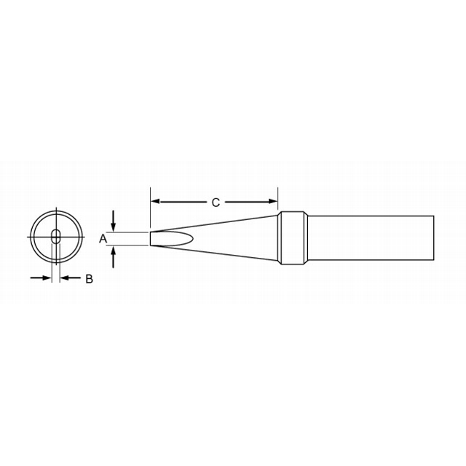Weller PTA7 - Pointe Tournevis de Série PT .062
