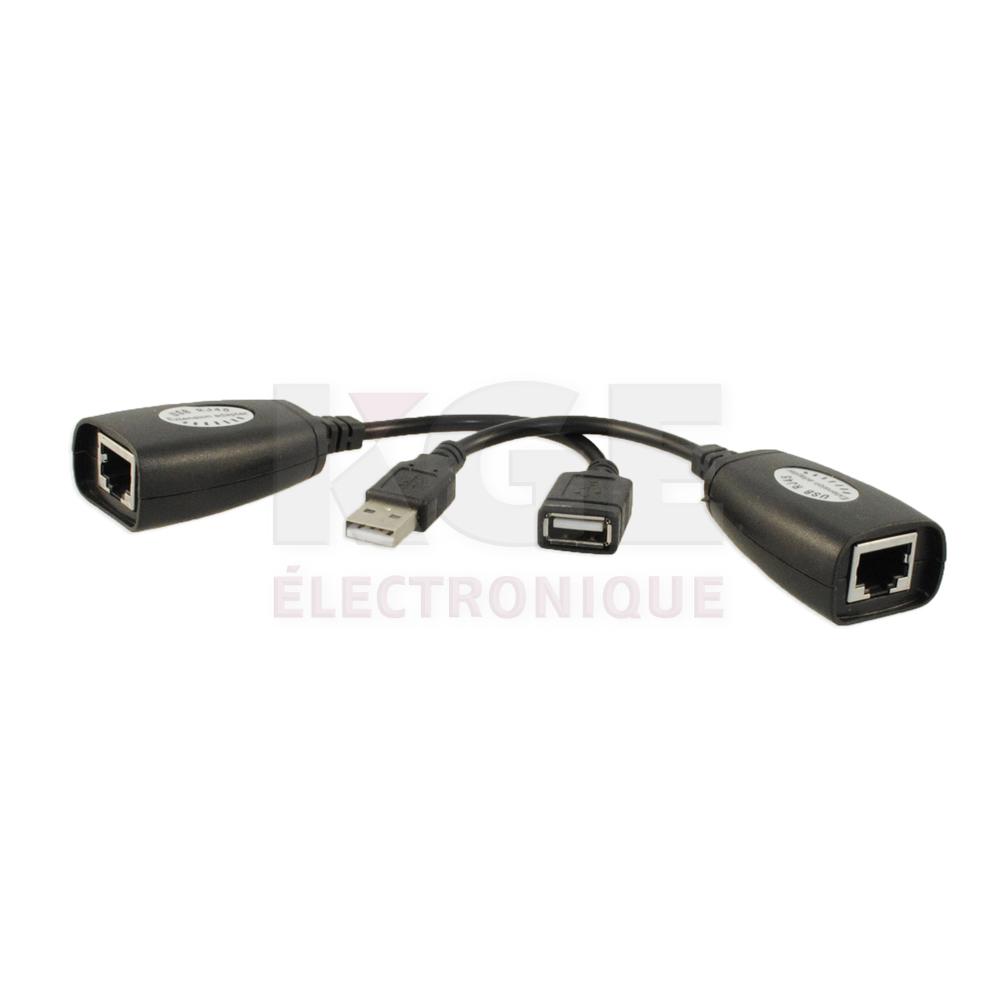 Extension RJ45 USB - Noir