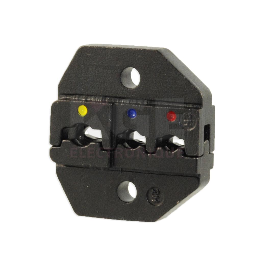 Die set for red, blue and yellow insulated terminals