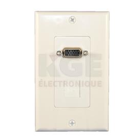 1 port VGA wall plate with 1 keystone cover hole Decora