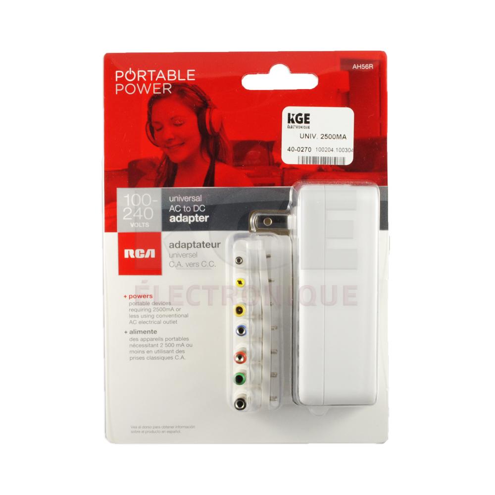 Adaptateur d'alimentation universel AC à DC 2.5A