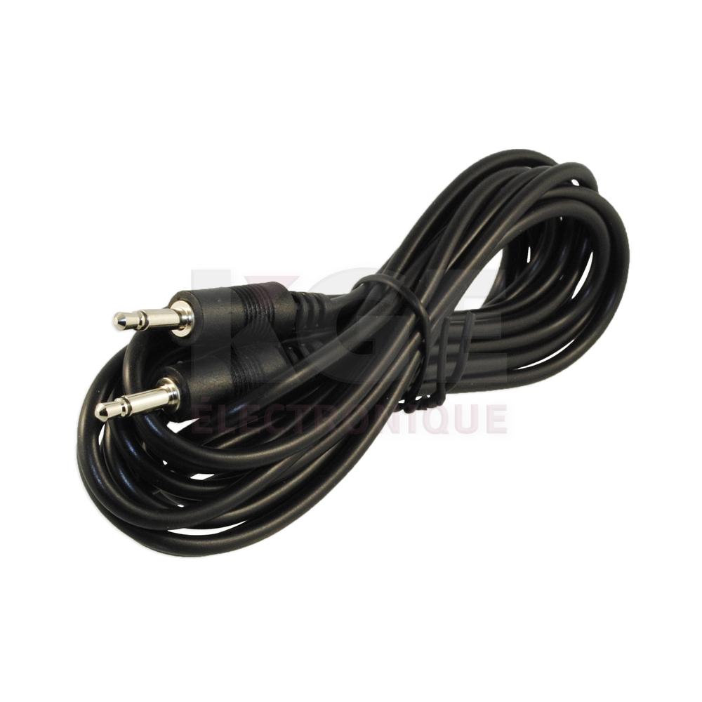 3.5mm male to male mono cable 10ft