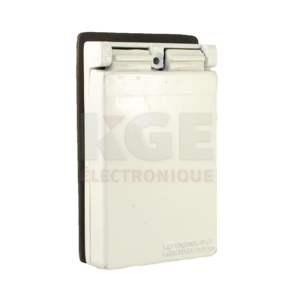 White 1-Gang Vertical GFCI/Decorator Cover Model FGV-1DC