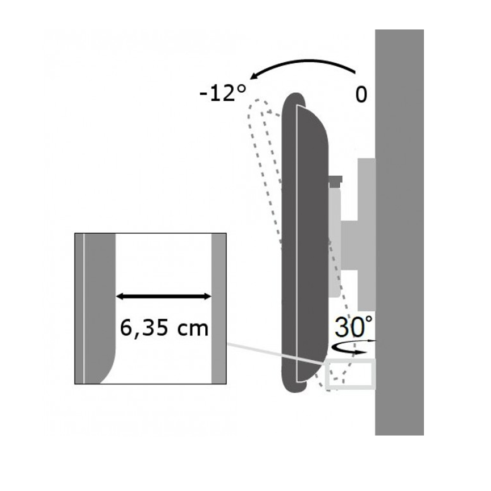 Wall mount for LED/LCD TV's from 19-37' with tilt and swivel features