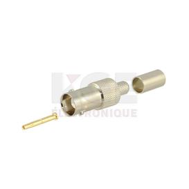 Connecteur BNC femelle 3 pièces pour RG-59 à sertir