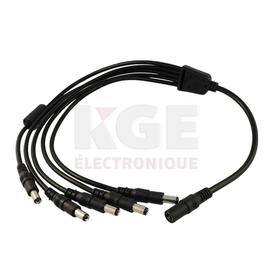 Fil d'Alimentation DC Séparateur 1 à 5 prises 2.1mm