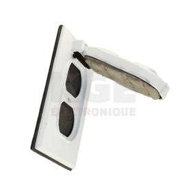 White outdoor vertical duplex receptacle cover plate model FC-61