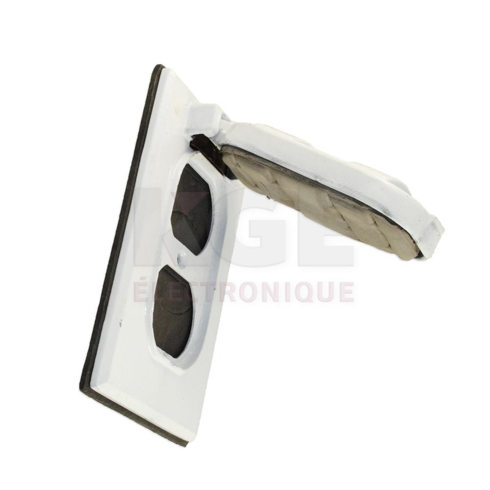 White outdoor vertical duplex receptacle cover plate model FC-61