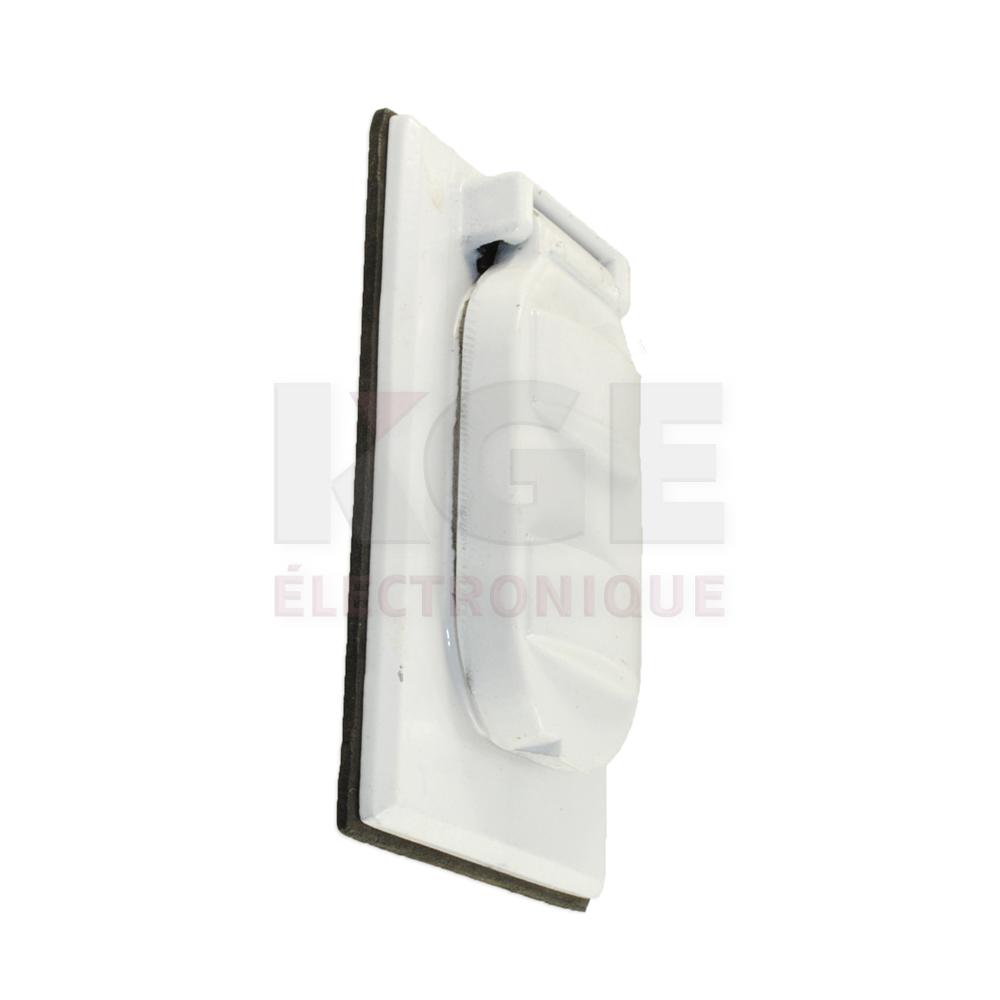 White outdoor vertical duplex receptacle cover plate model FC-61