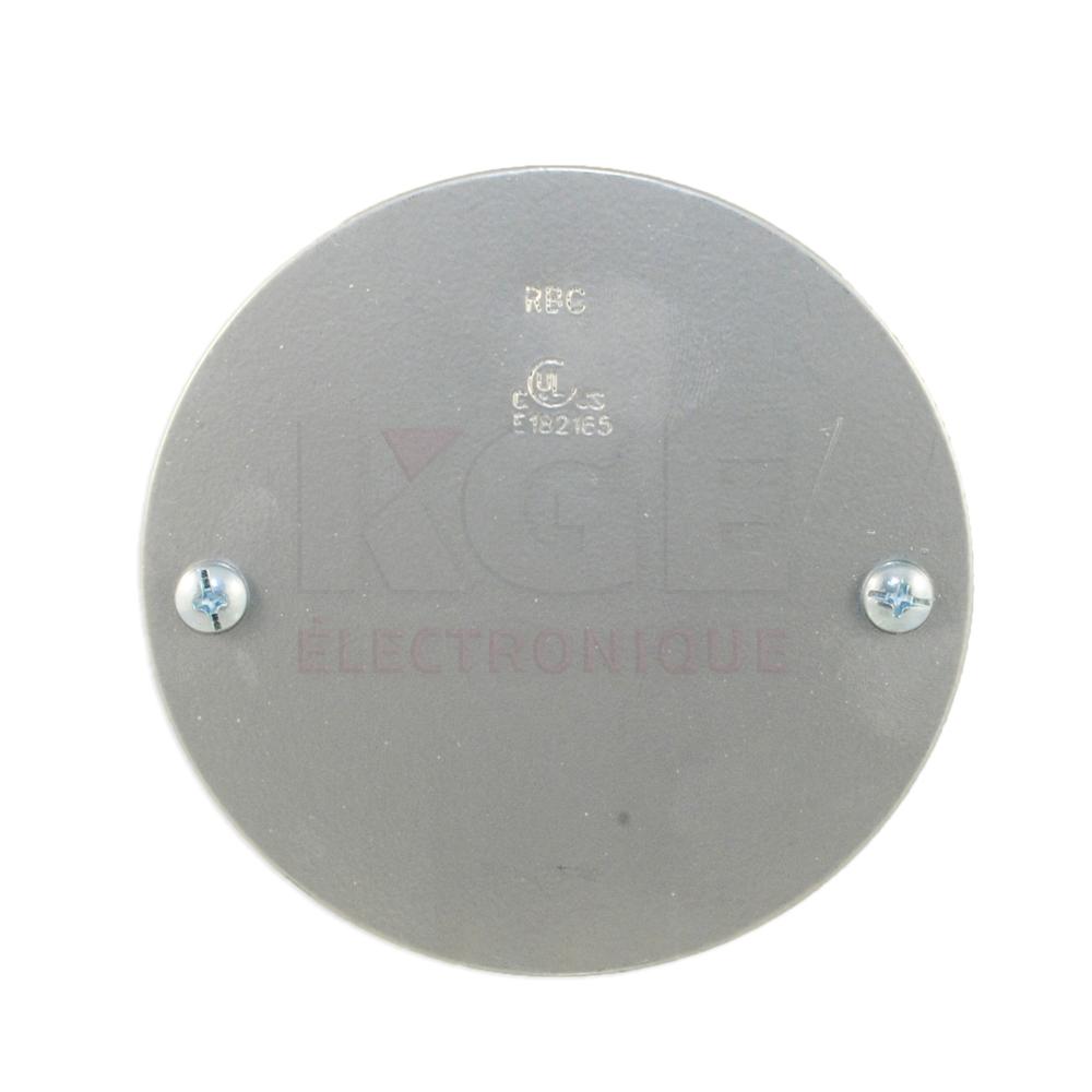 Plaque mural ronde RBC 4-1/4" grise