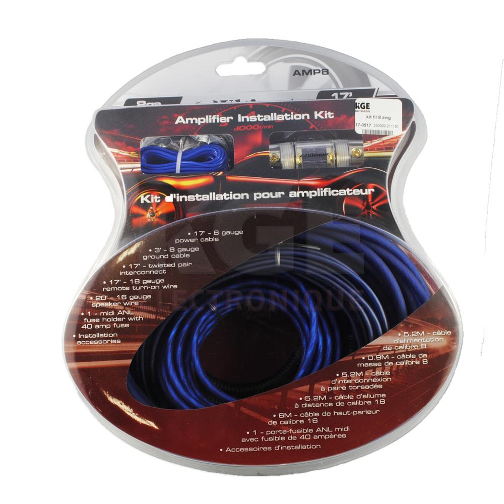 8 gauge car amp kit with RCA