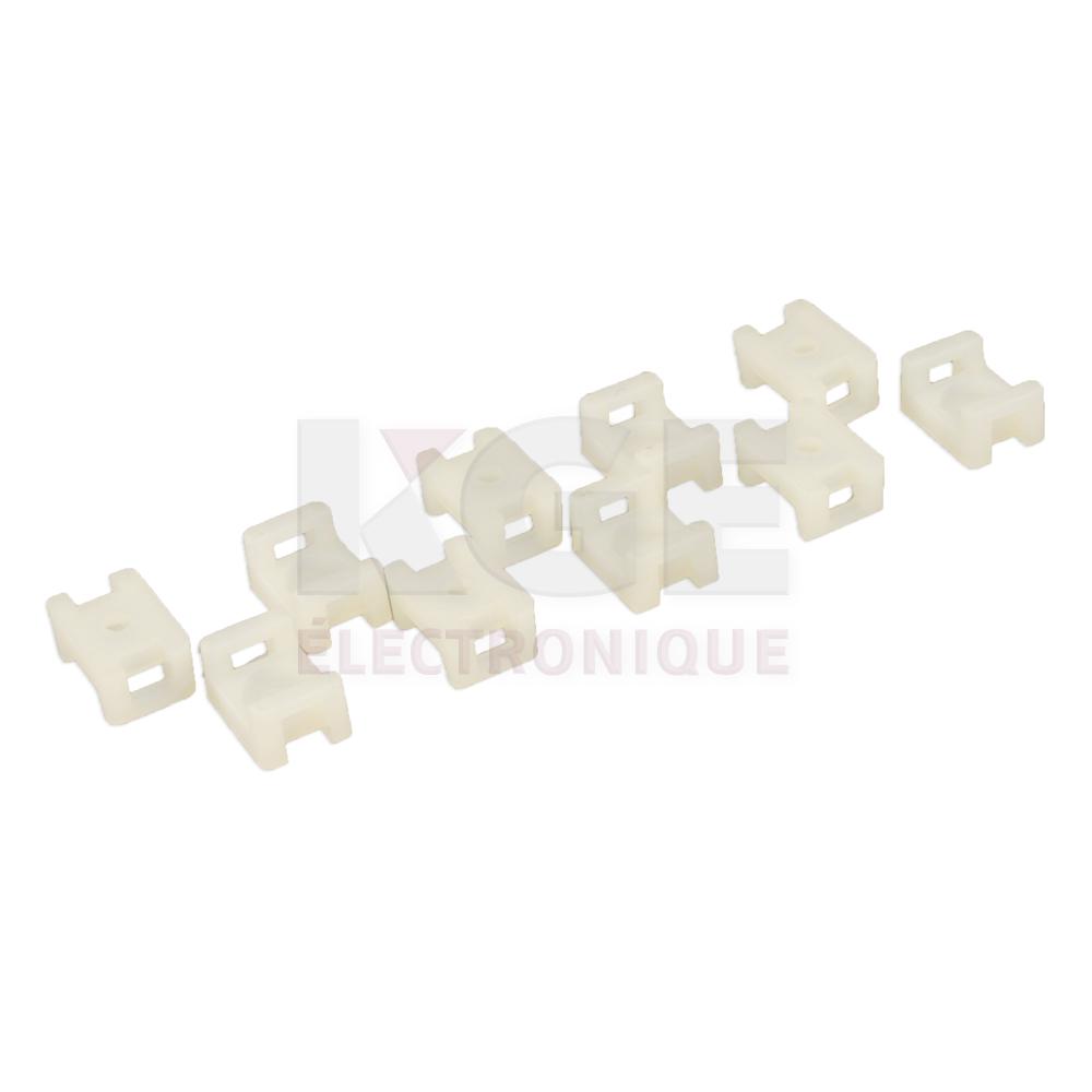 Cable tie mounts (screw type) #6 screw 10 pack