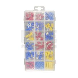 Assortiment de terminaux 180 pièces dans une boîte en plastique robuste et réutilisable