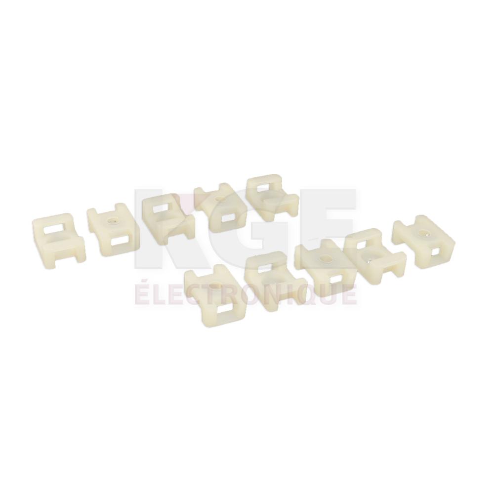 Cable tie mounts (screw type) 0.188" mounting hole 10 pack