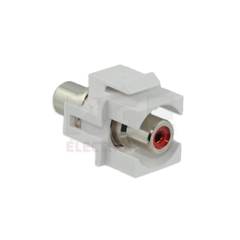 Coupleur RCA pour plaque murale en format keystone