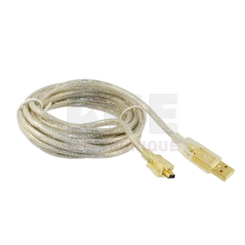 Câble USB A vers USB mini-B 4 broches 10 pieds