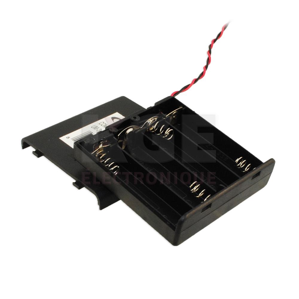 Battery Holder 4 x AA Type Wire 15cm and Switch