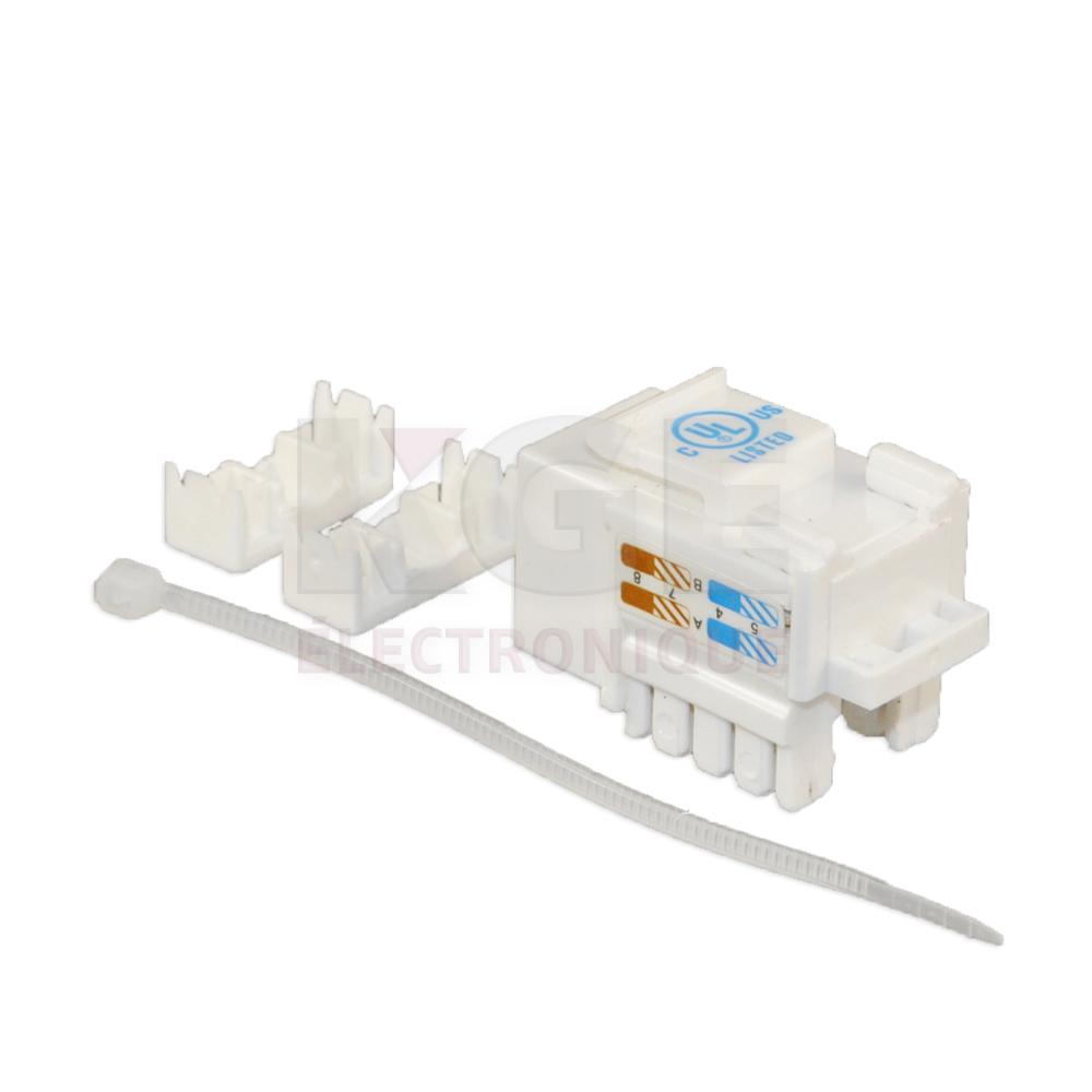 White Cat5e Keystone Jack
