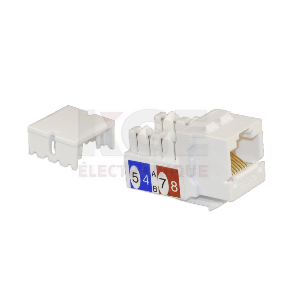 White Cat5e Keystone Jack
