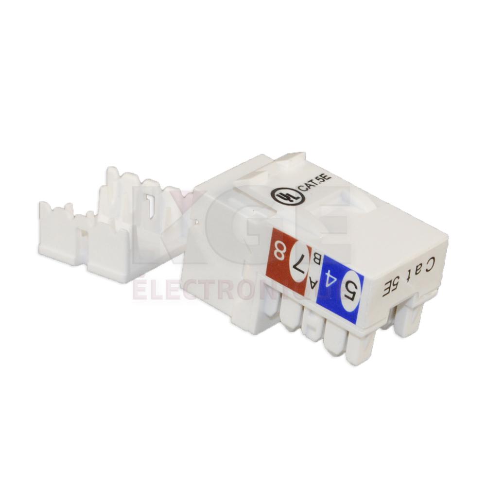 White Cat5e Keystone Jack