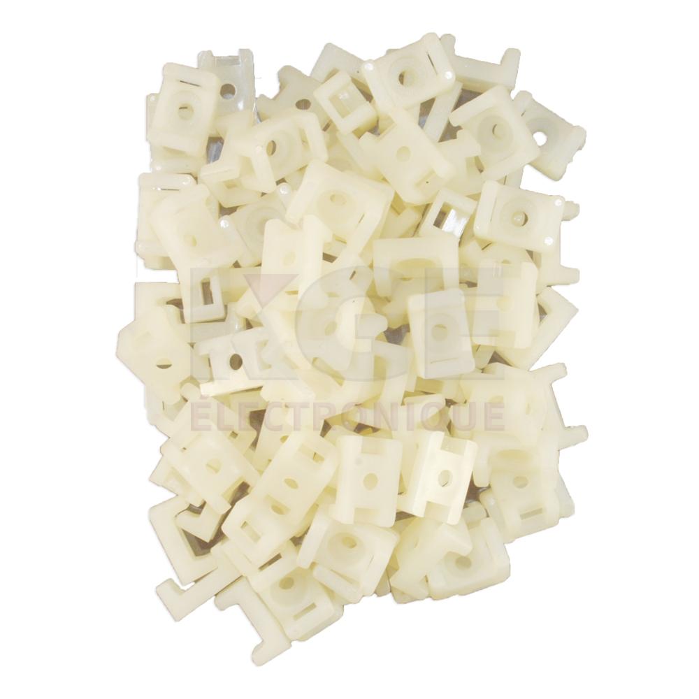 Cable tie mounts (screw type) #6 screw 100 pack