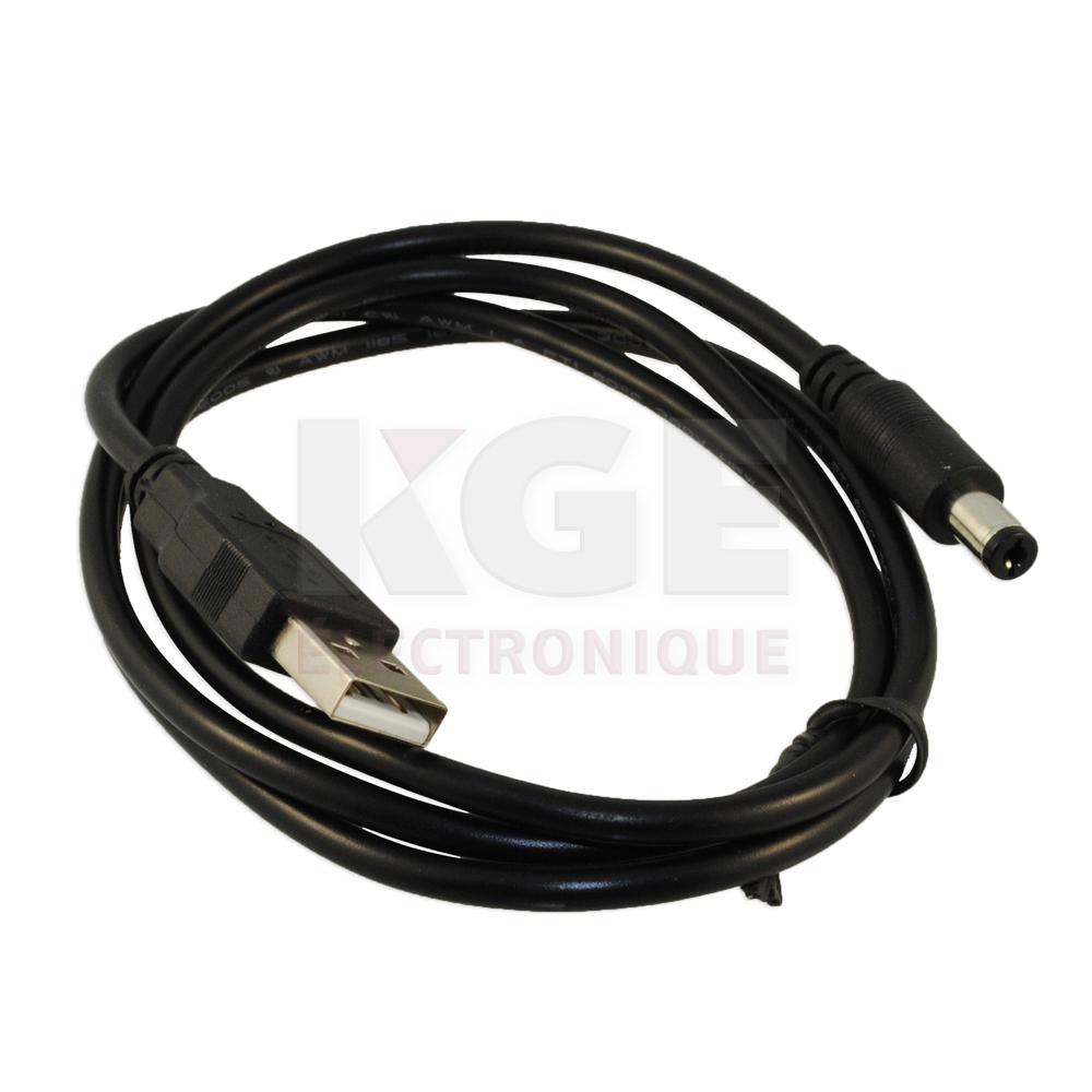 USB barrel jack adapter