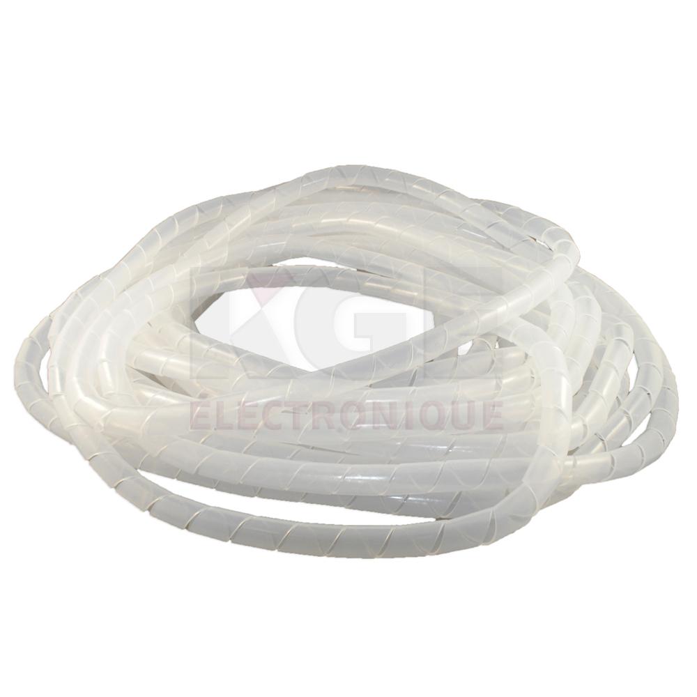 Natural color polyethylene spiral wrap.