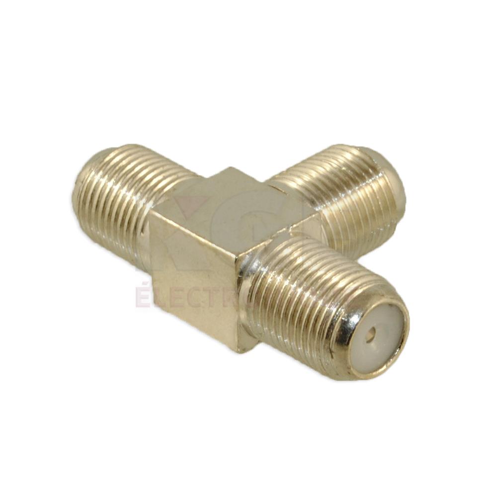 Connecteur en T Triple Femelle de Type F
