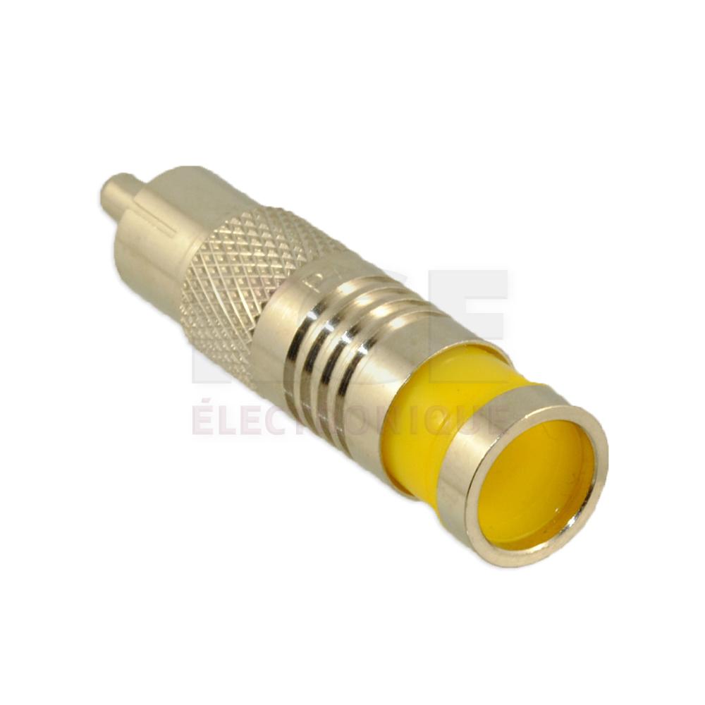 Connecteur RCA pour RG6/U (Jaune)