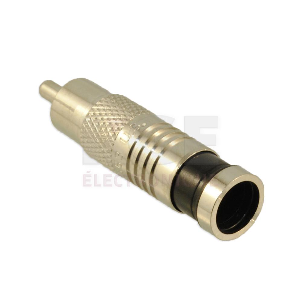 Connecteur RCA pour RG6/U (Noir)