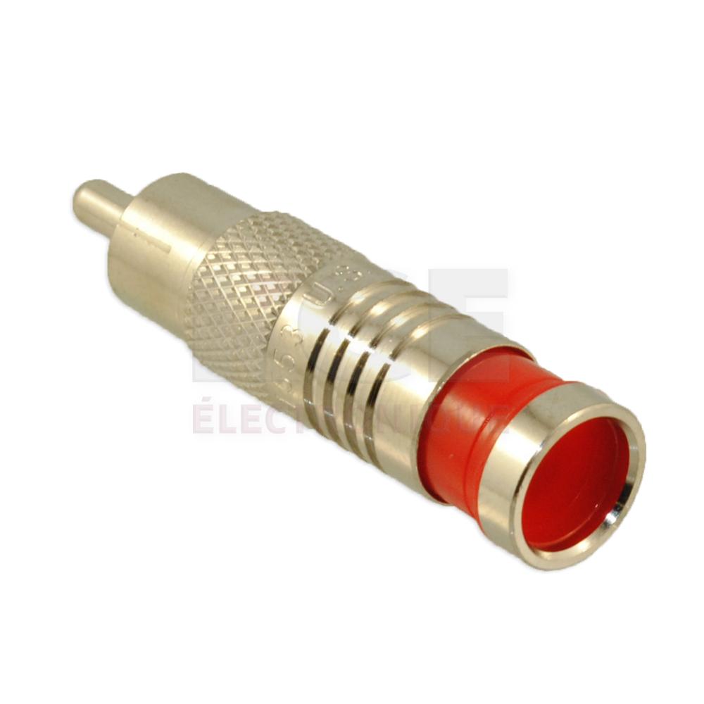 Connecteur RCA pour RG6/U (Rouge)